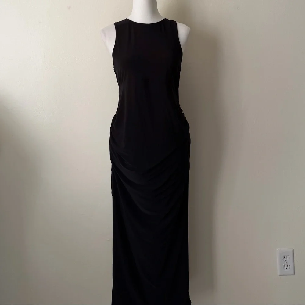 Club L London Black Sleeveless Maxi Dress - Picture 1 of 4